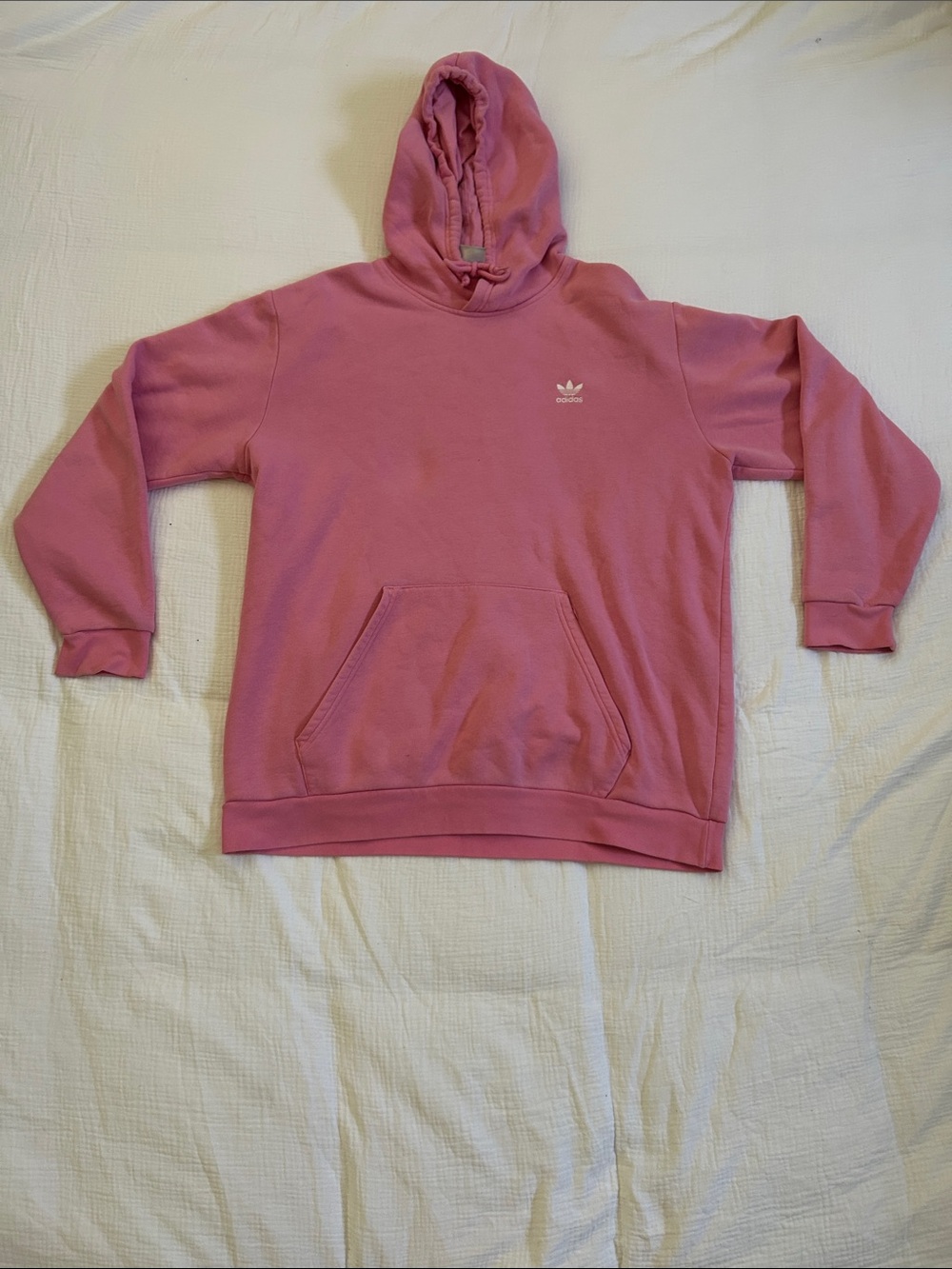 adidas Rose Pink Hoodie with White Trefoil